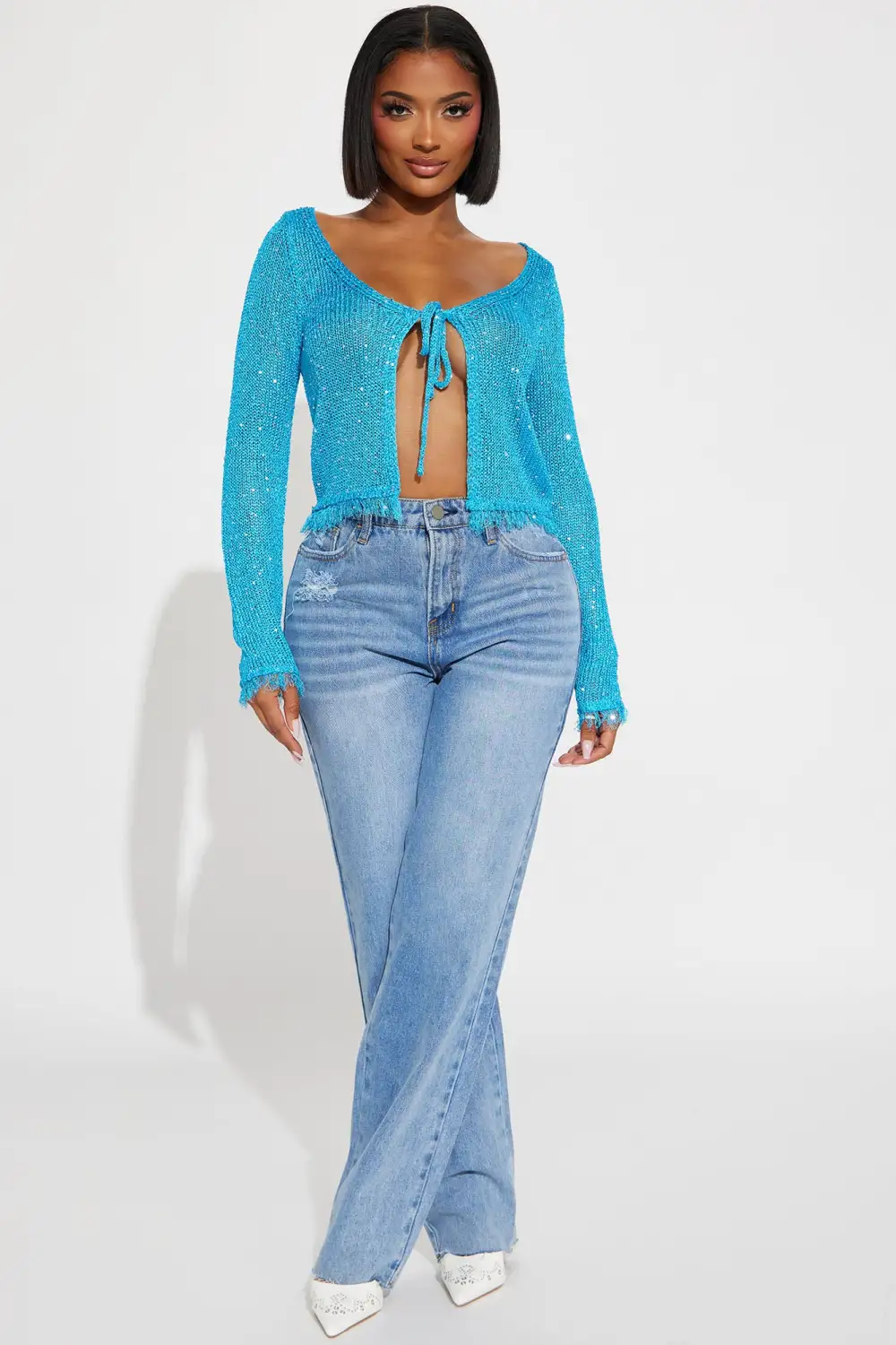 Nilsa Cardigan - Aqua