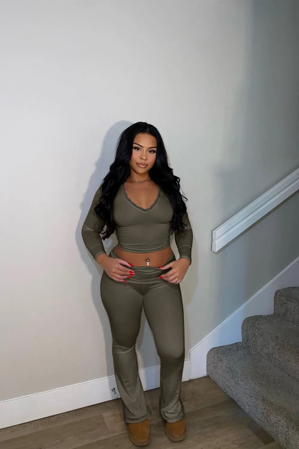 Tamara Snatched Pant Set - Green