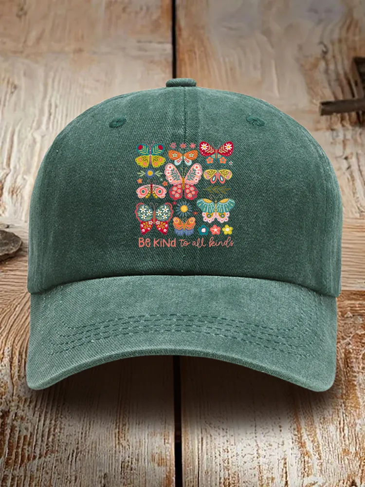 Butterfly Print Baseball Cap