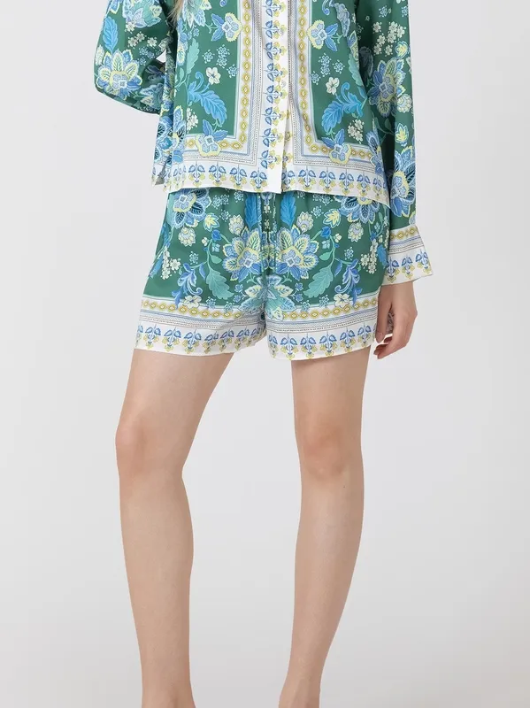 Silky Elastic Waist Pull-On Shorts