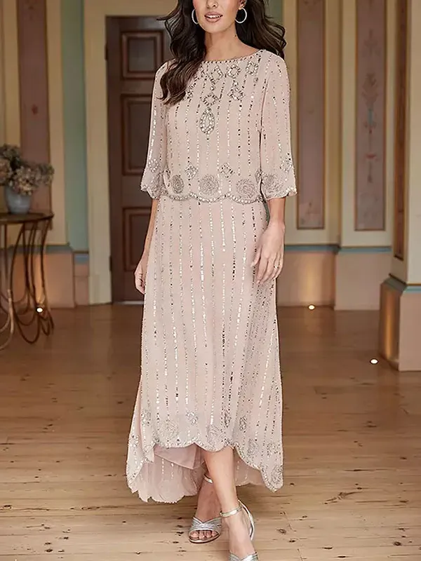 Sequined Elegant Sophisticated Ladies Dress