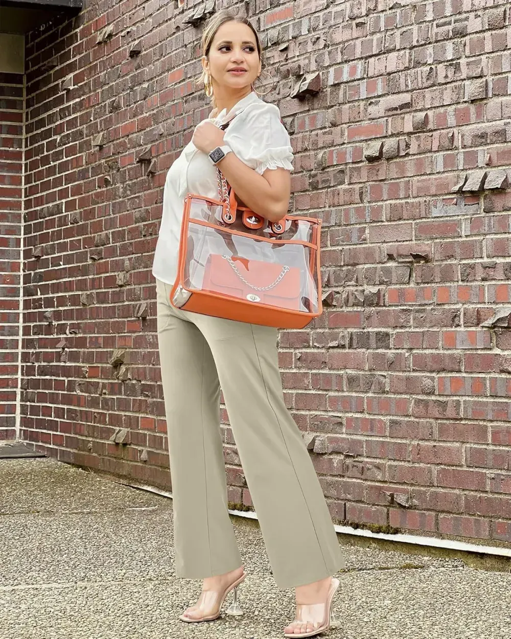 G4Free Wide Leg Pants for Women Loose Yoga Pants with Pockets Petite/Regular/Tall Stretch Casual Lounge Pants