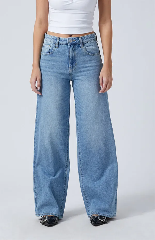 PacSun Jessie High Waisted Baggy Jeans Medium Indigo