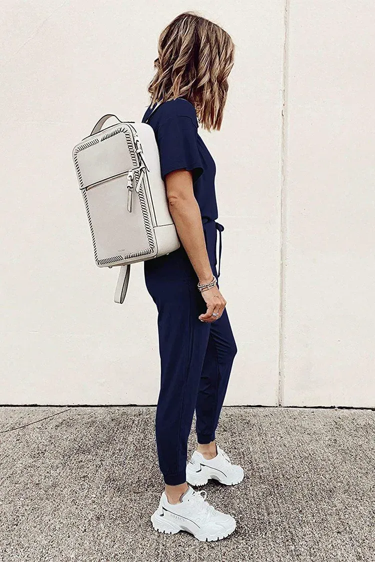 Two Piece Outfit Short Sleeve  Pullover Tops Tracksuits