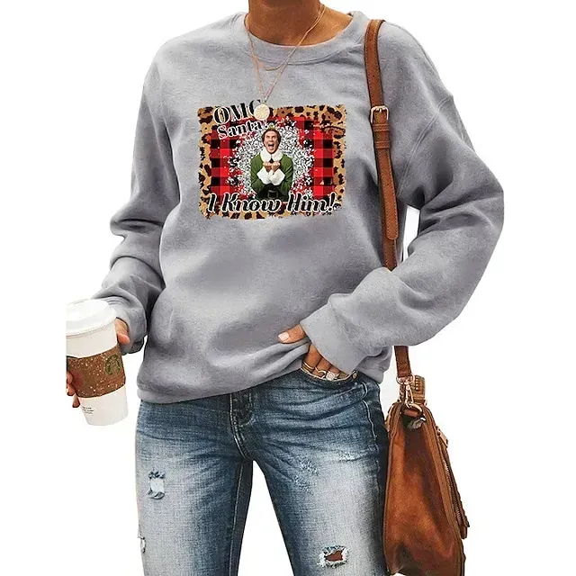 Christmas Ugly Christmas Sweater / Sweatshirt Hoodie Pullover Print Graphic Hoodie For Men's Women's Unisex Adults' Hot Stamping 100% Polyester Party Festival