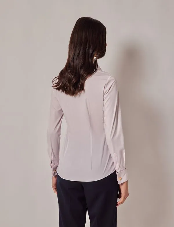 Fitted Cotton Stretch Shirt - Double Cuff