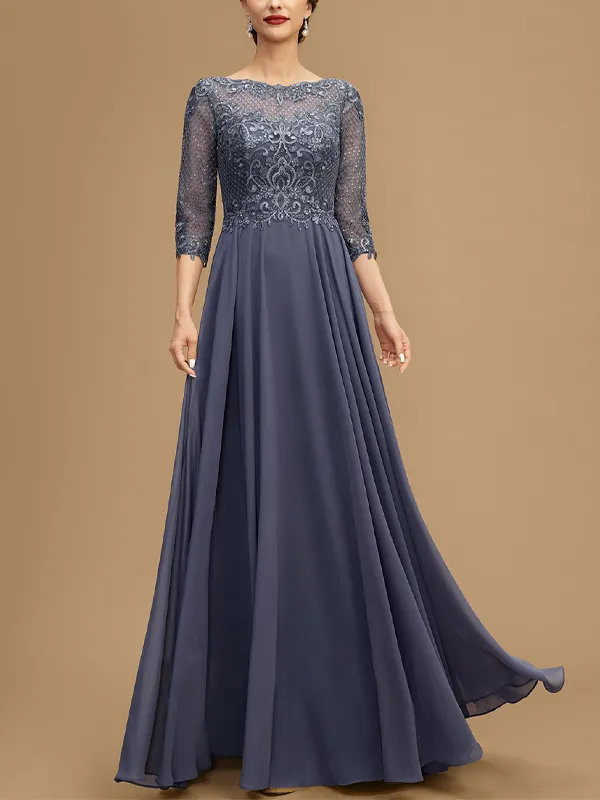 Lace Solid Color Maxi Dress