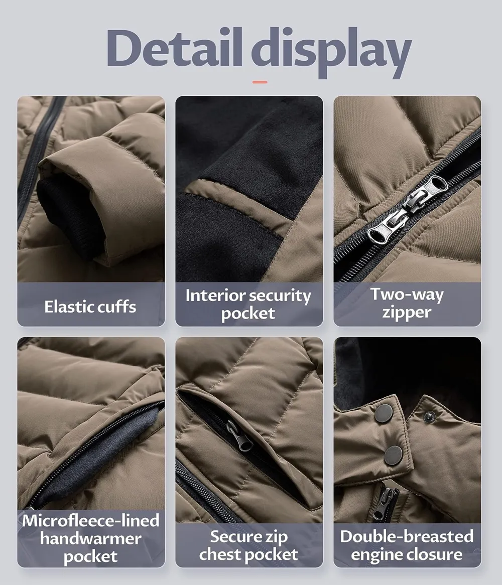 US Women's Winter Hooded Coat Waterproof Warm Long Puffer Jacket Parka