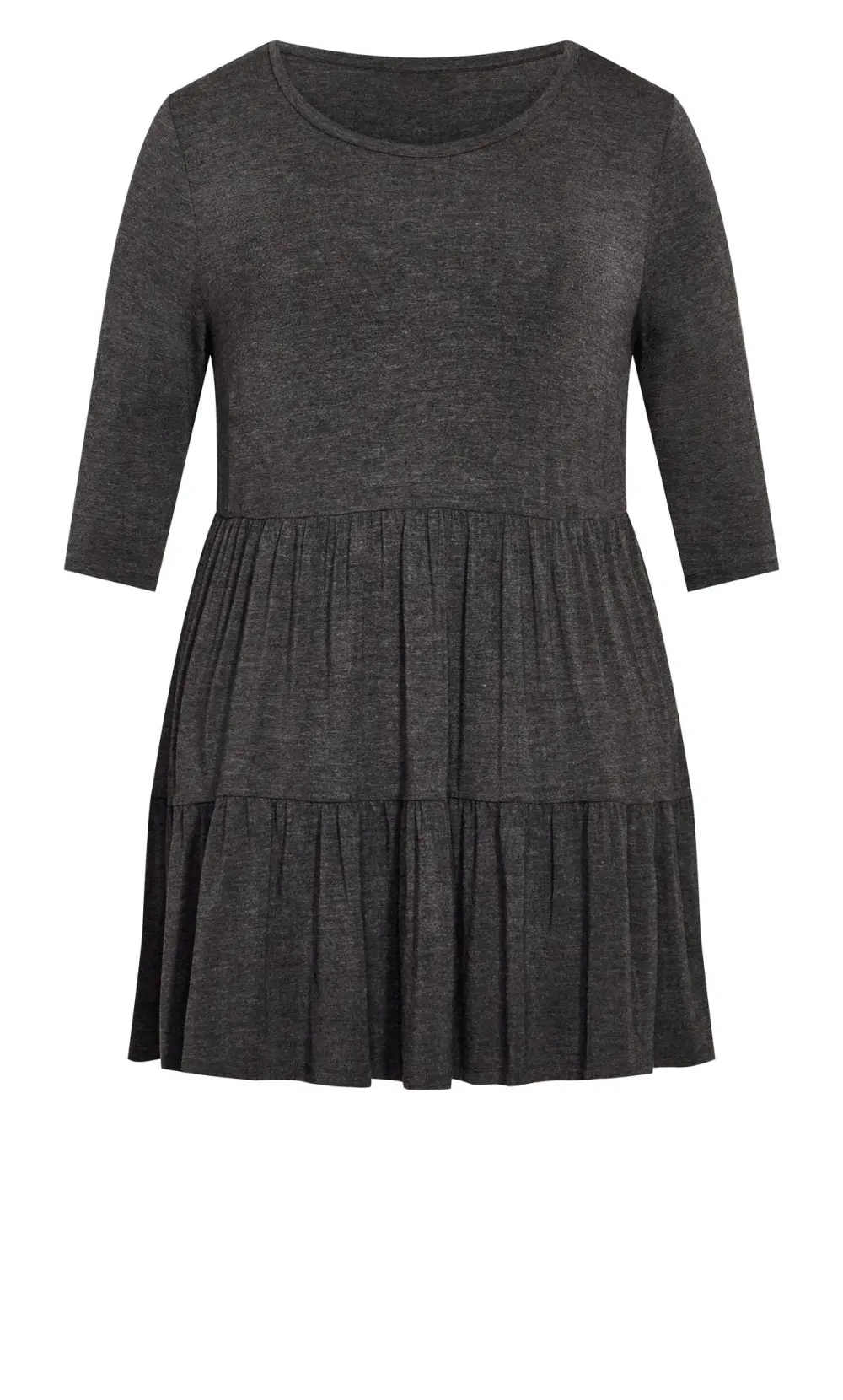 Evans Grey Tiered Tunic Dress