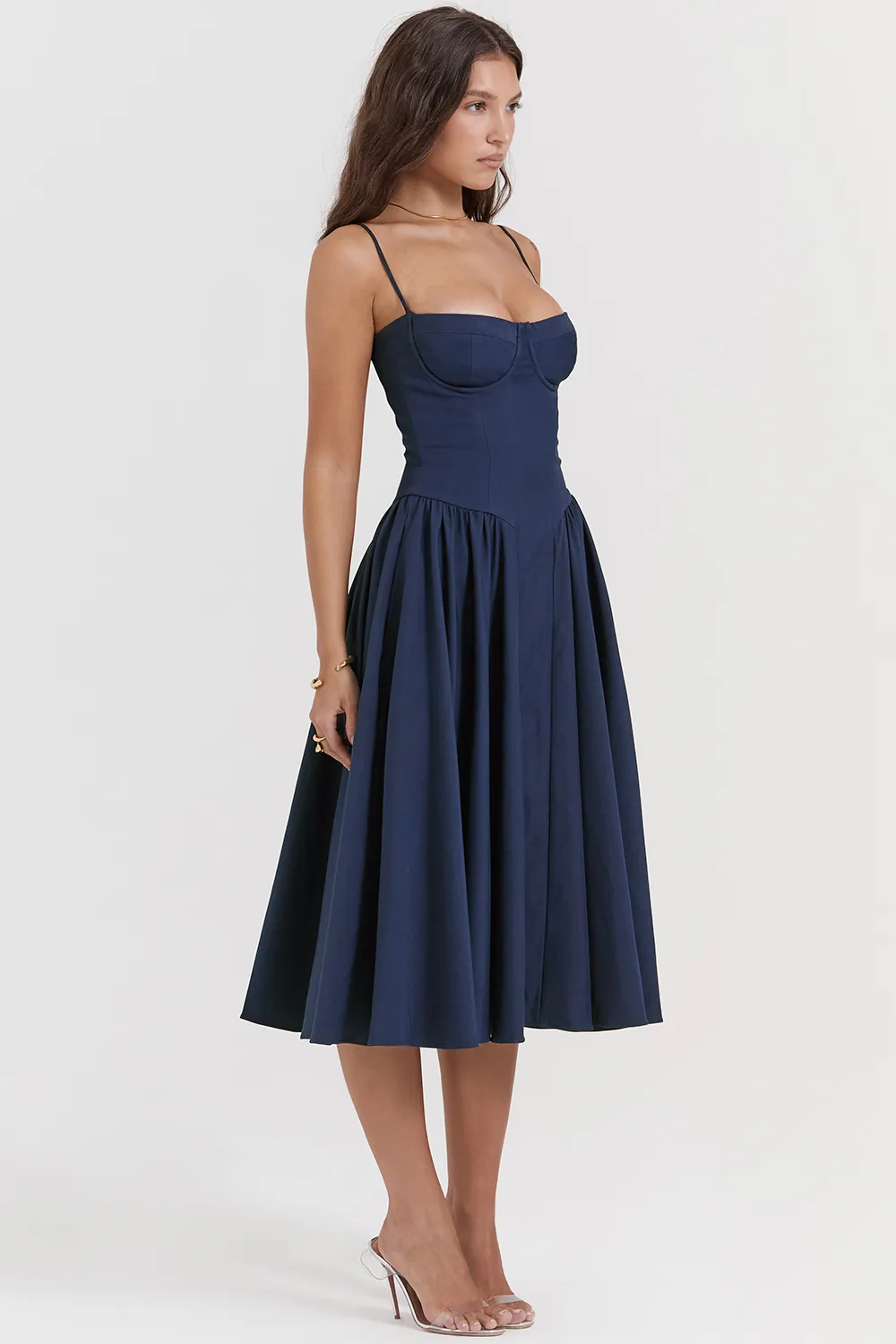 TAUPE CORSET SUNDRESS