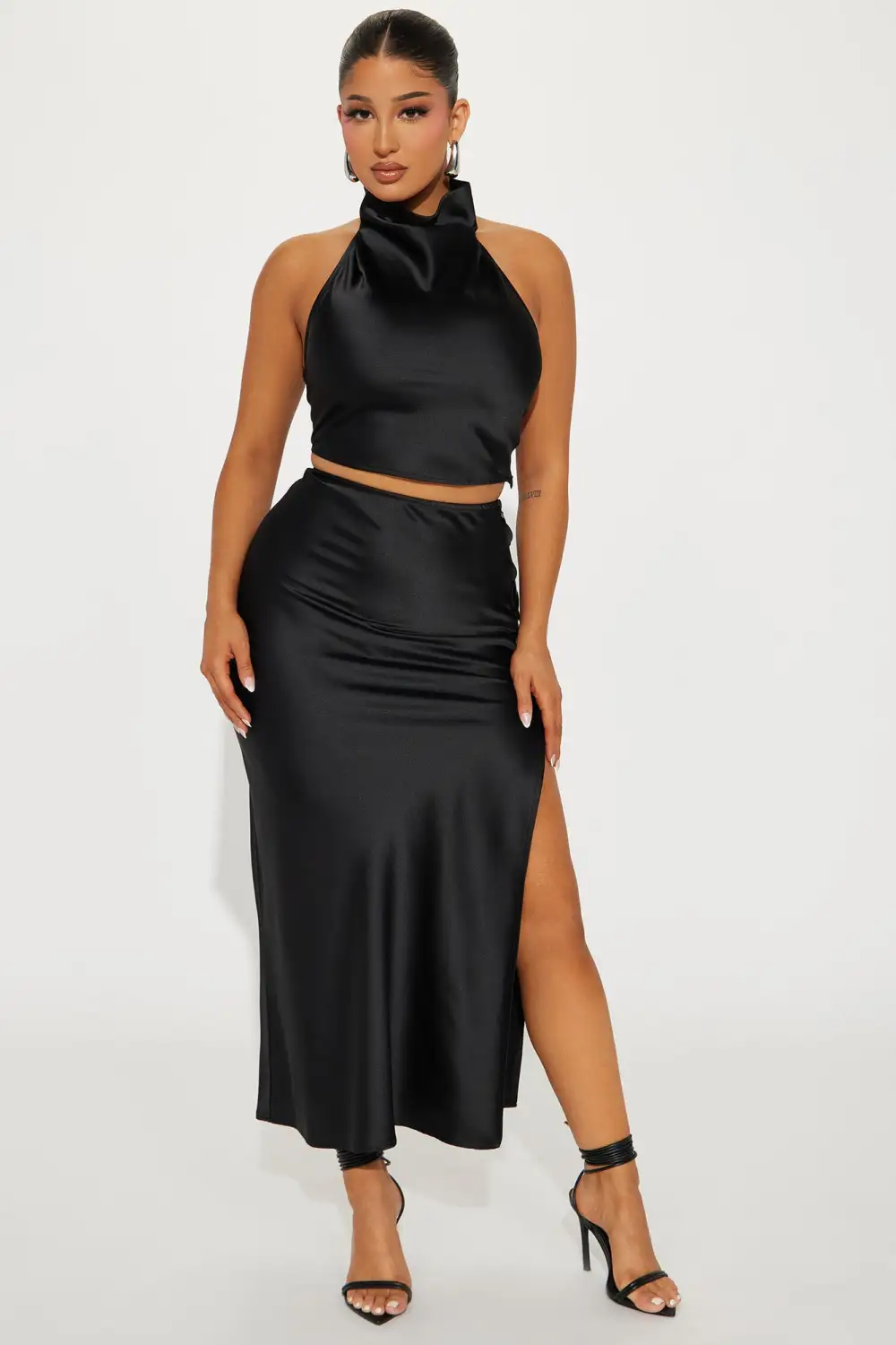 Hot Night Out Skirt Set - Black