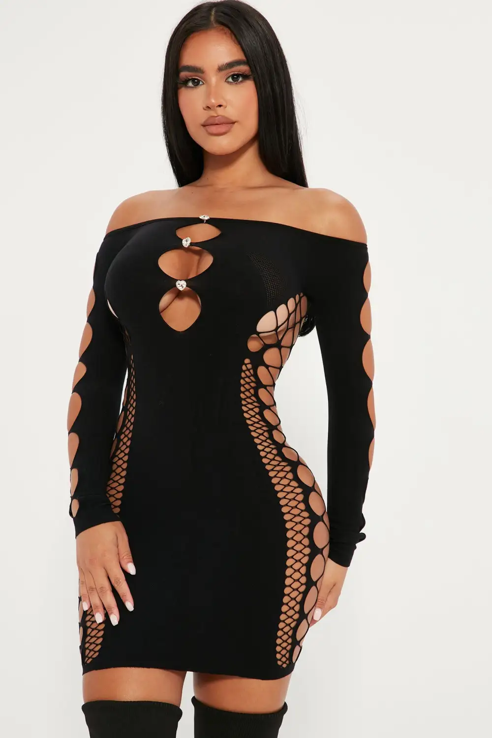 Video Babe Seamless Mini Dress - Black