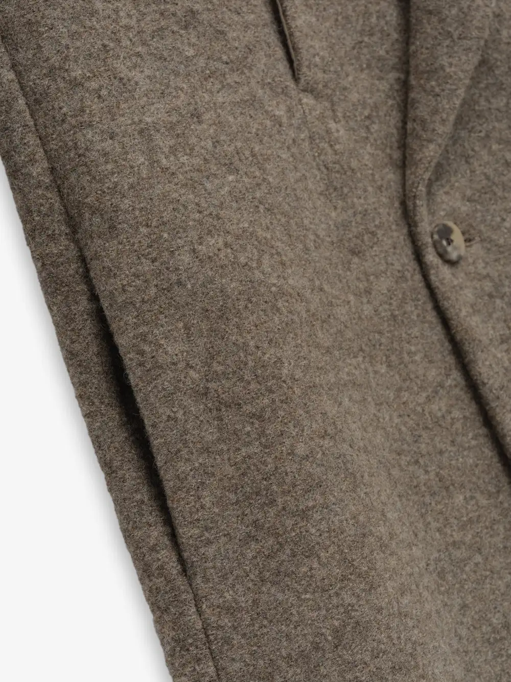 Boiled Wool Relaxed Overcoat