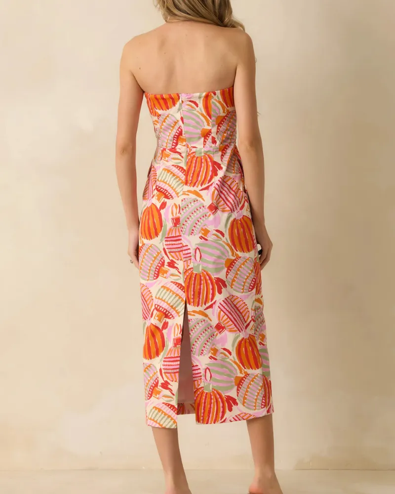 Easy Fit Printed Midi Soft Drape Dress