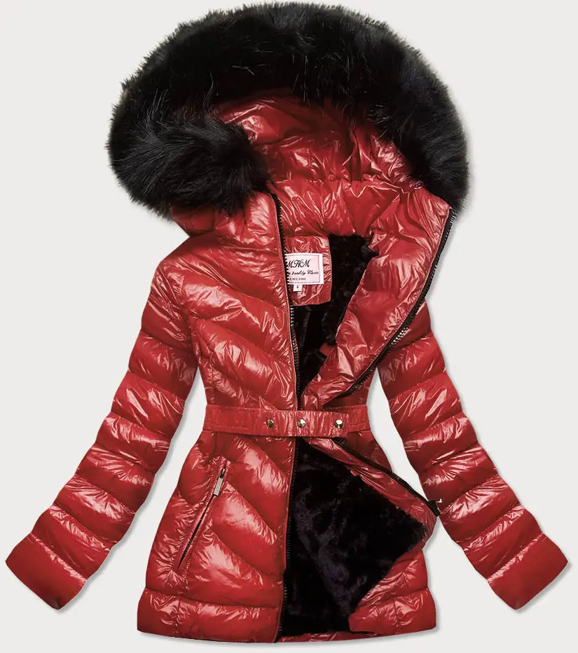 Maroon winter jacket with bearings