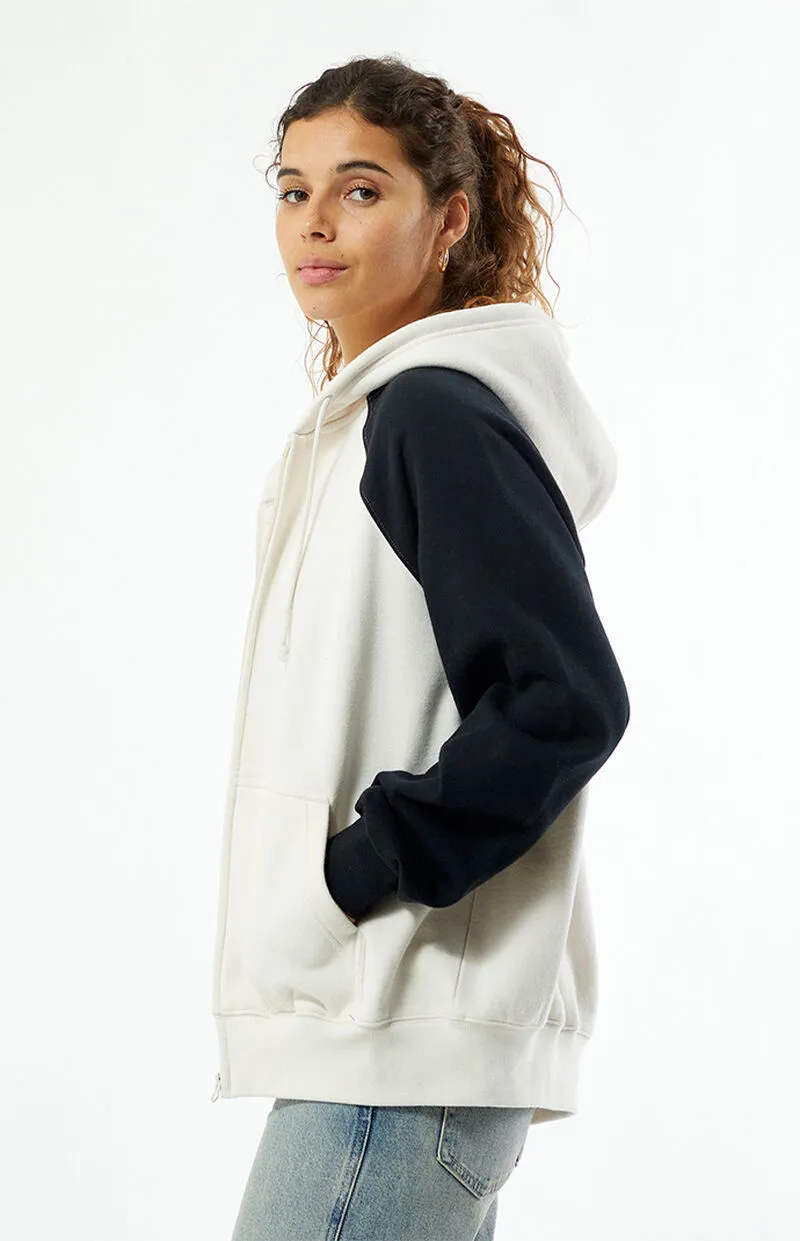 PacSun Colorblock Raglan Zip Up Hoodie