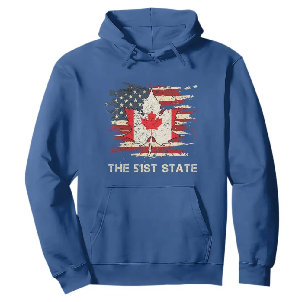 Canada The 51st State Hoodie Canadian Maple American Flag TS09