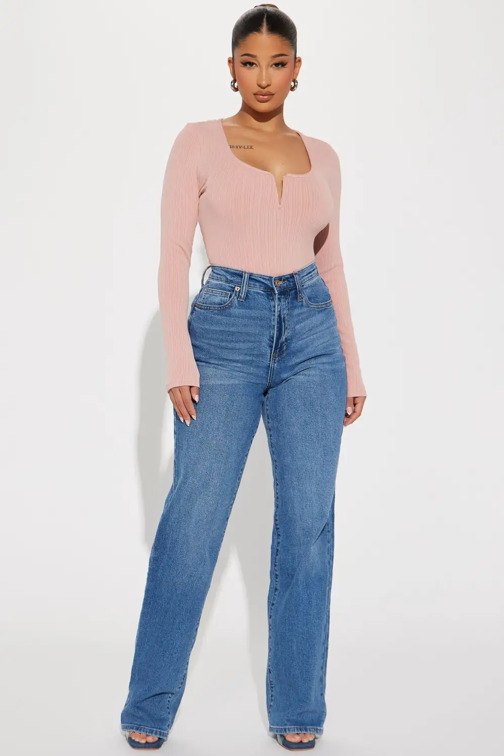 Crishelle Ribbed Top - Blush