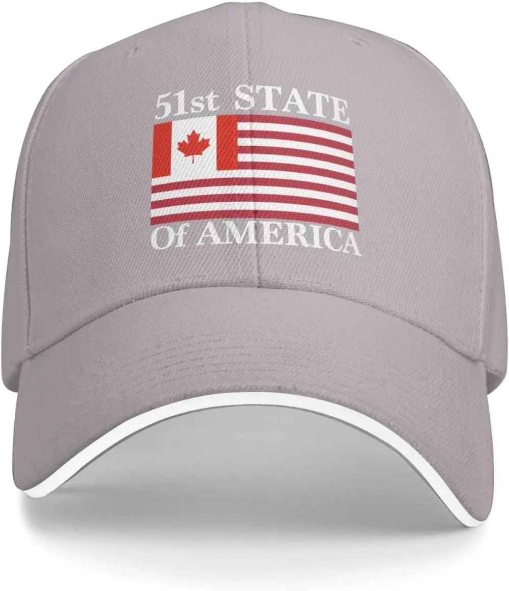 51st State Make Canada 51st State Hat Make America Canada Great Again Hat Cap for Men Women Black
