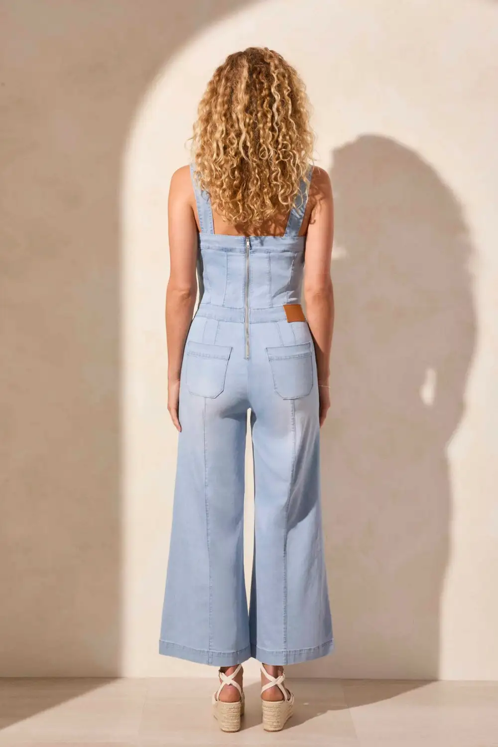 BLUE THREAD Denim Jumpsuit With Adjustable Straps-Bluetiful
