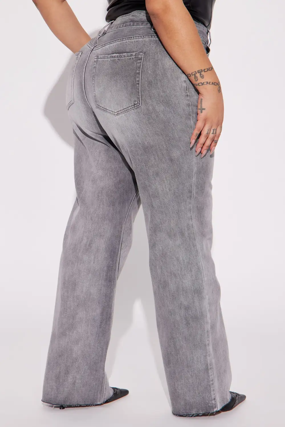 Worth The Wait Ripped Straight Leg Jean - Black