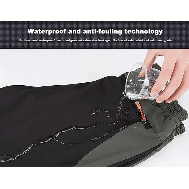 Women's Fleece Lined Pants Waterproof Hiking Pants Black Trousers Softshell Pants Winter Outdoor Thermal Warm Windproof Lightweight Elastic Waist Bottoms Army Green Burgundy Orange Camping