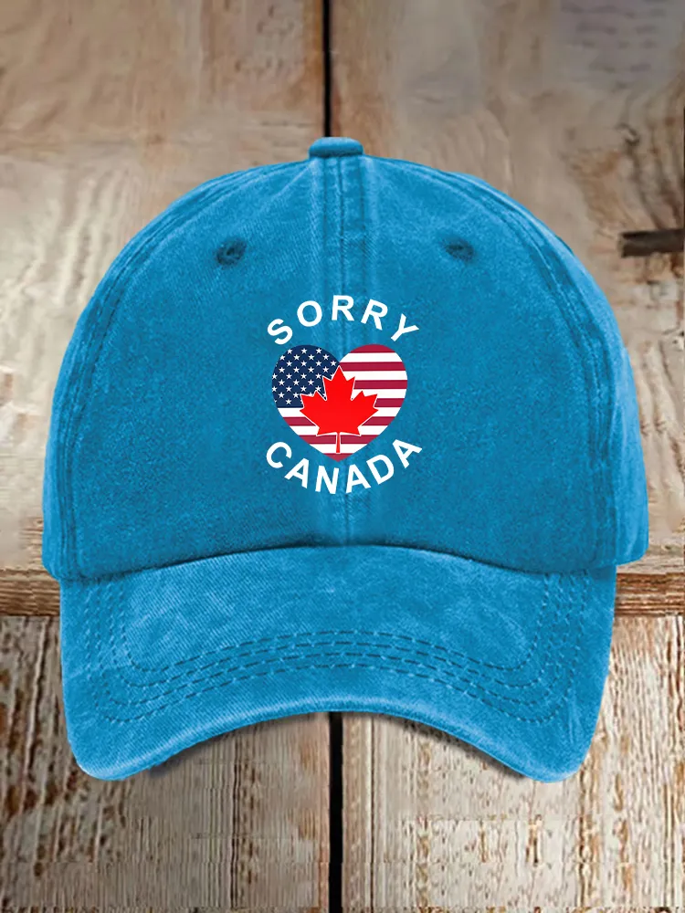 Sorry Canada Printed Baseball Caps