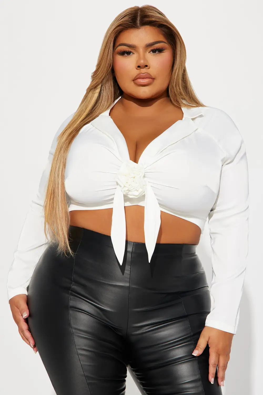 Park Picnic Satin Blouse Top - White