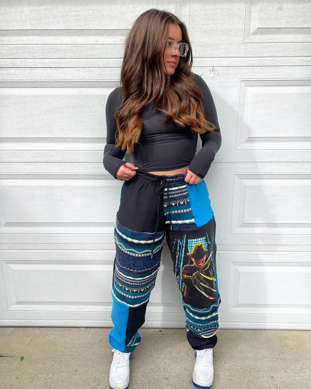 Navy sweatpants how perfect and cozy piece for your Halloween day