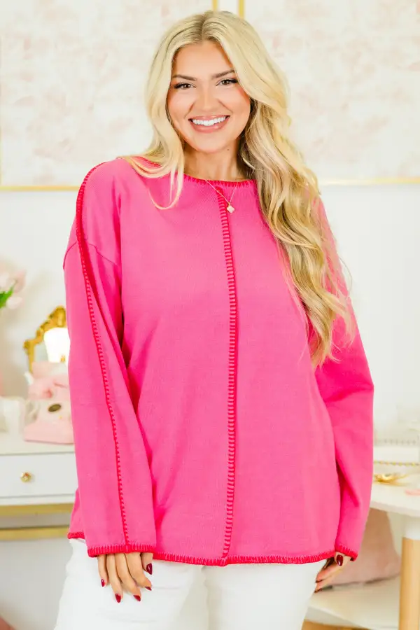 Whispered Comfort Sweater, Pink