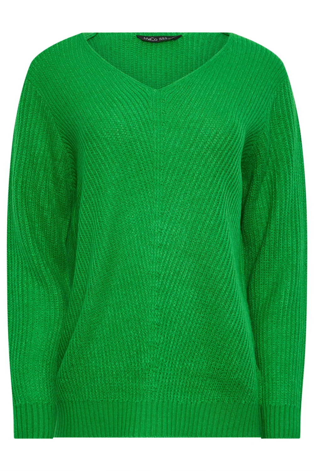 M&Co Pink V-Neck Knitted Jumper