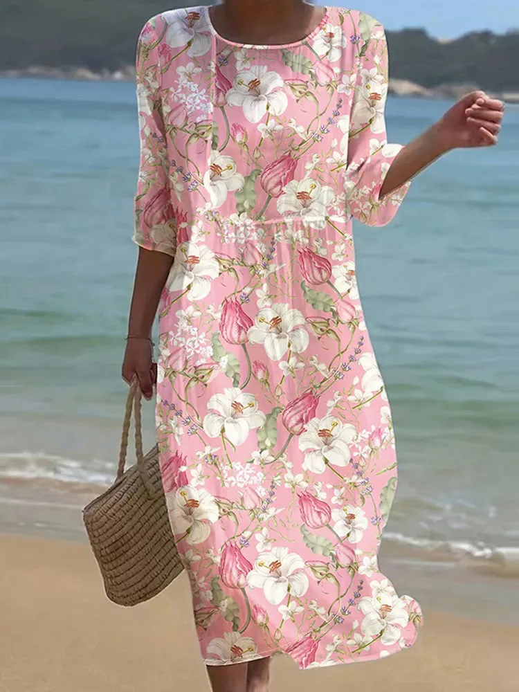 Women'S Casual Daily Floral Art Printed Dress