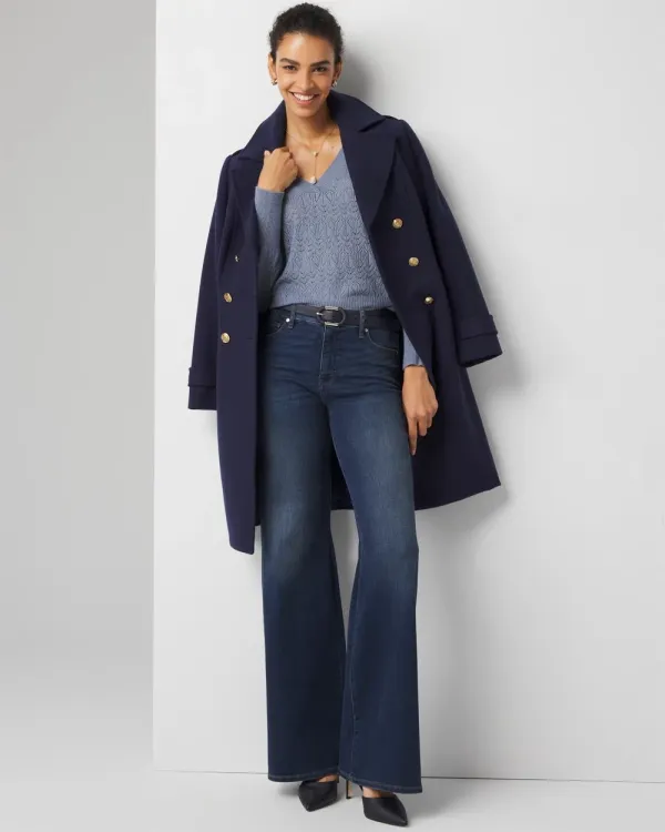 Pleated Shoulder Pointelle Sweater