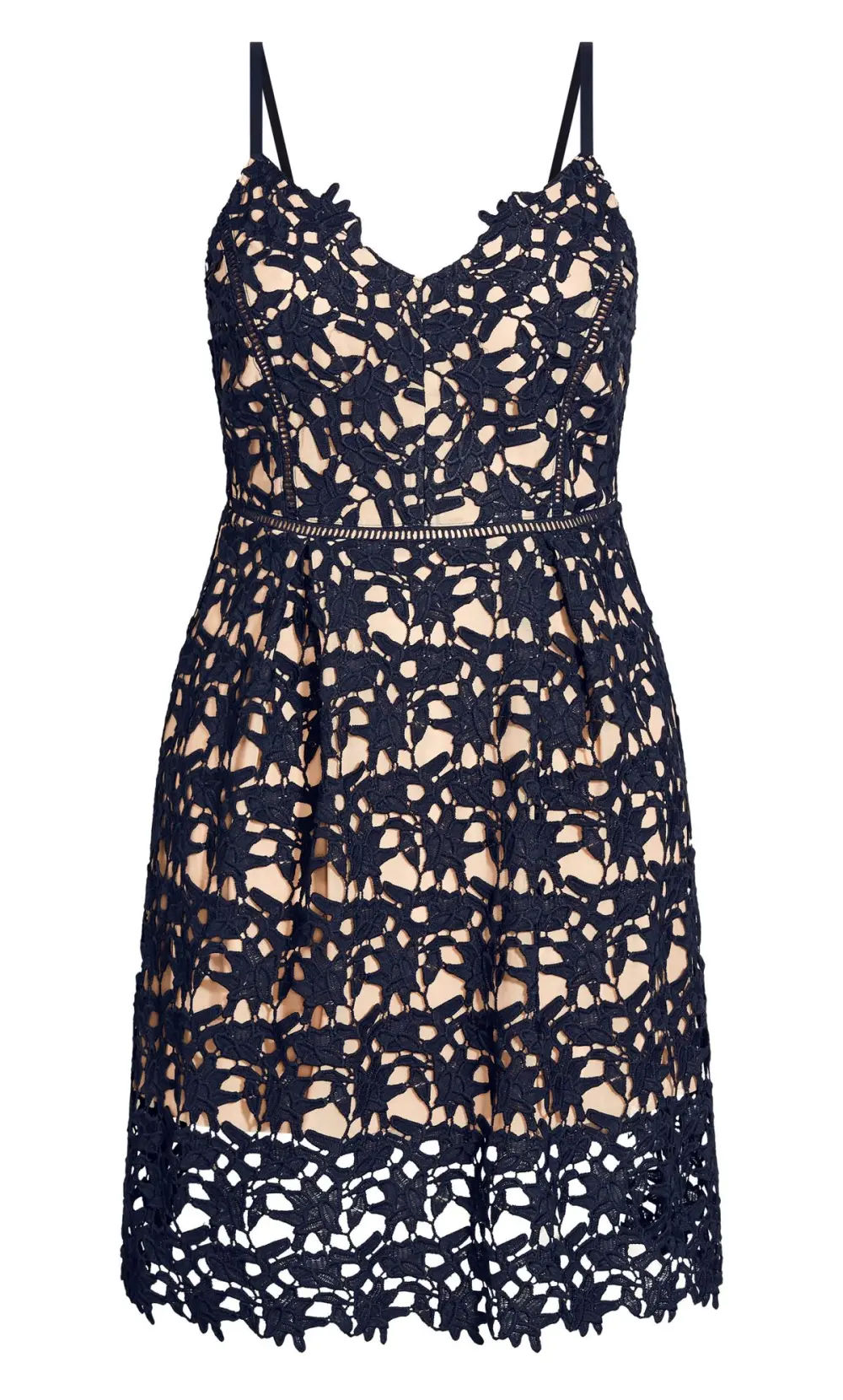 Evans Black Lace Sleeveless Midi Dress