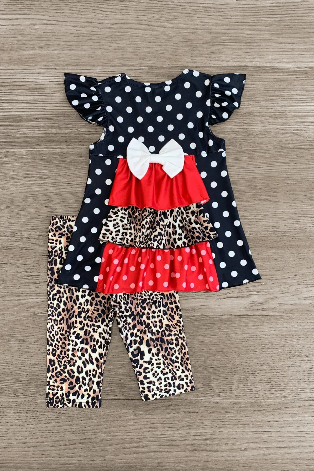 Leopard Polka Dot Apple Capri Set