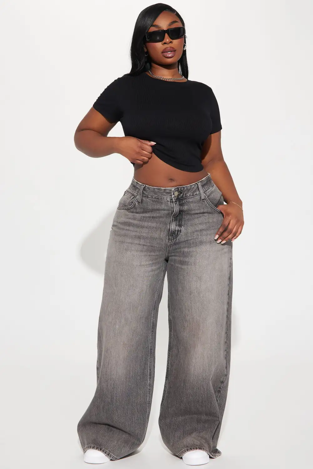 Serai Crew Neck Top - Black