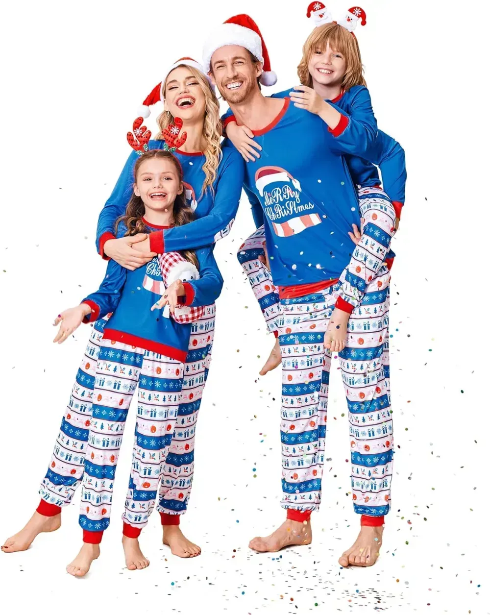 Women's Pajamas Sets Long Sleeve with Plaid Pants Soft Sleepwear O Neck 2 Piece Pjs Joggers Loung Set with Pockets