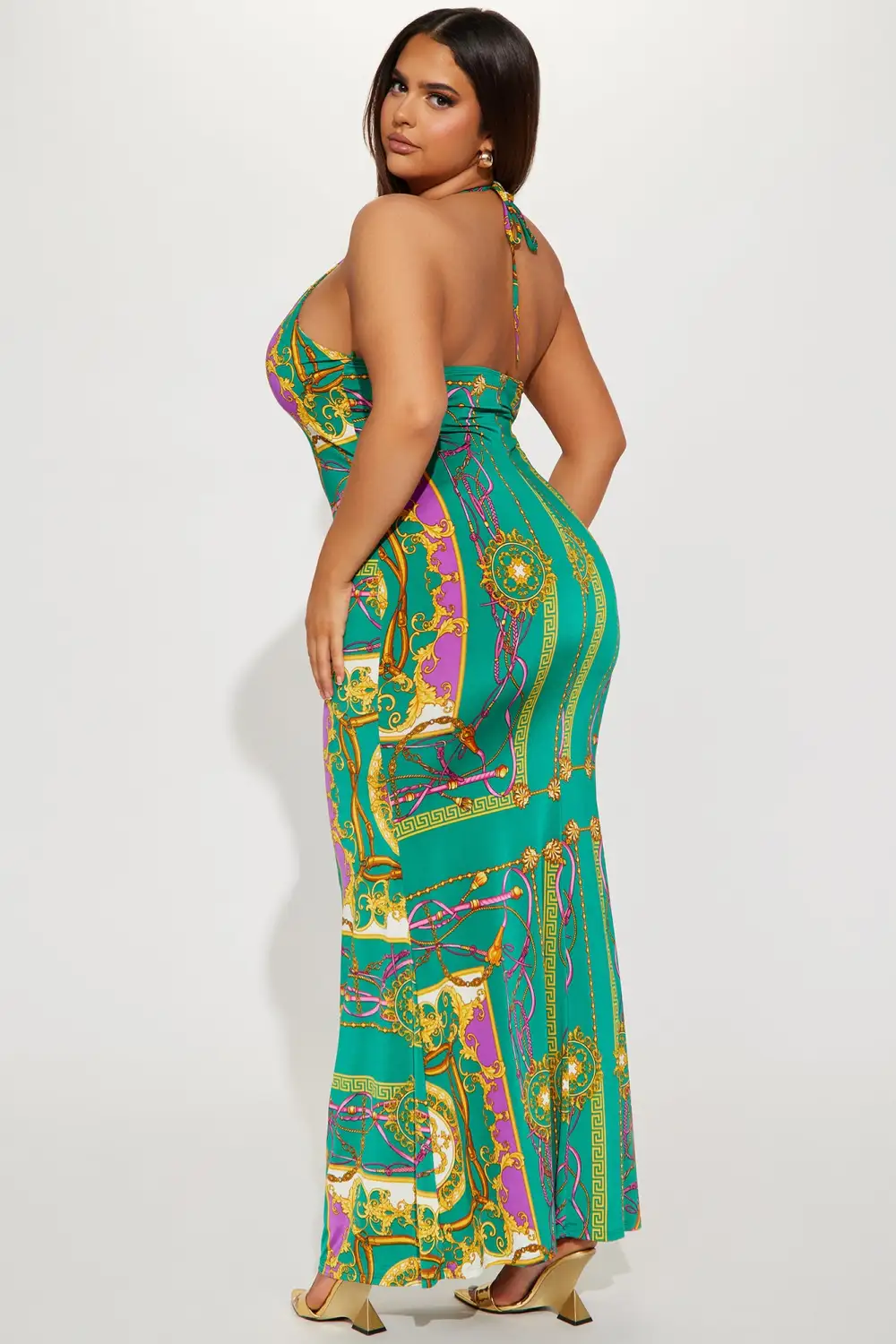 Jenni Maxi Dress - Green/combo