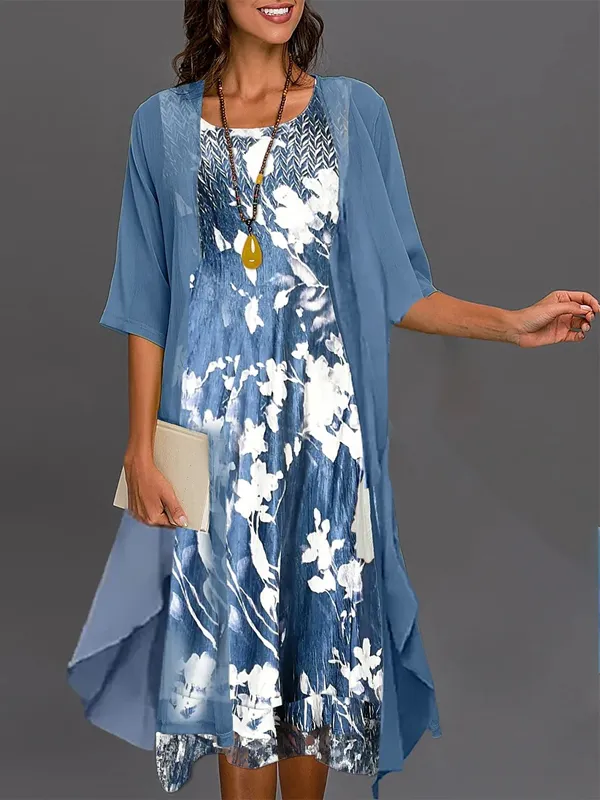 Two Piece Chiffon Dress