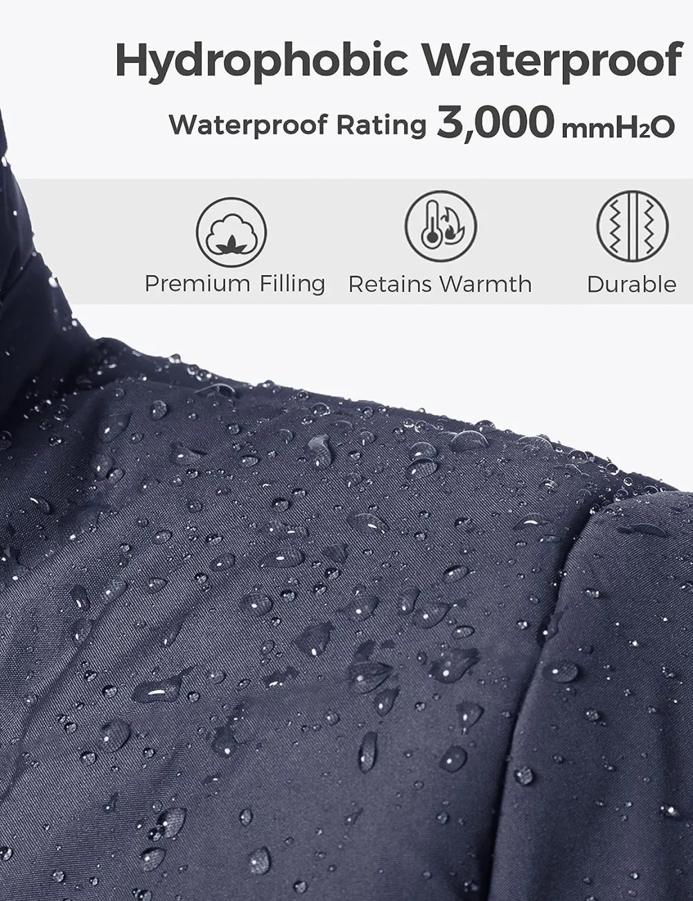 Women's Quilted Winter Coat Warm Puffer Jacket Thicken Parka with Removable Hood