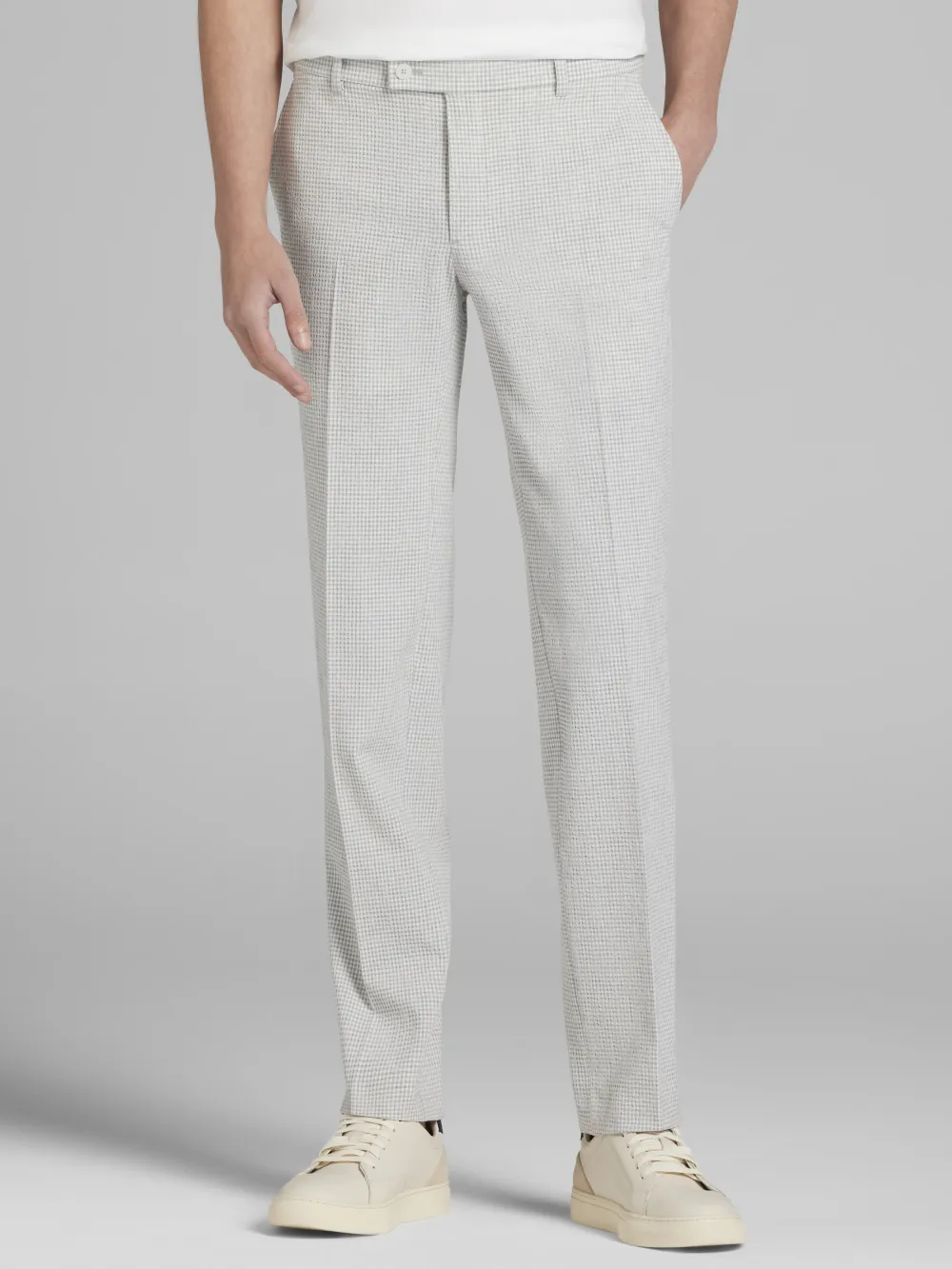 Egara Skinny Fit Gingham Seersucker Suit Pants