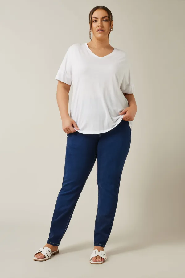 Evans Dark Blue Wash Skinny Jeans