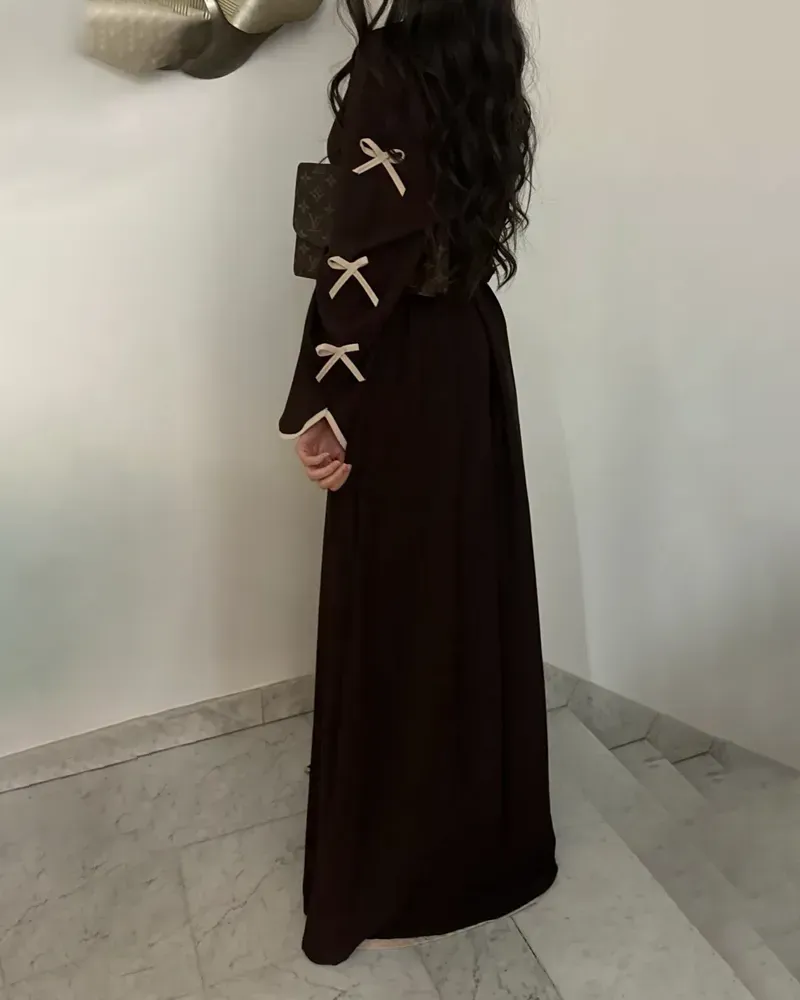 Elegant Bow Cardigan & Dress Two-Piece Set