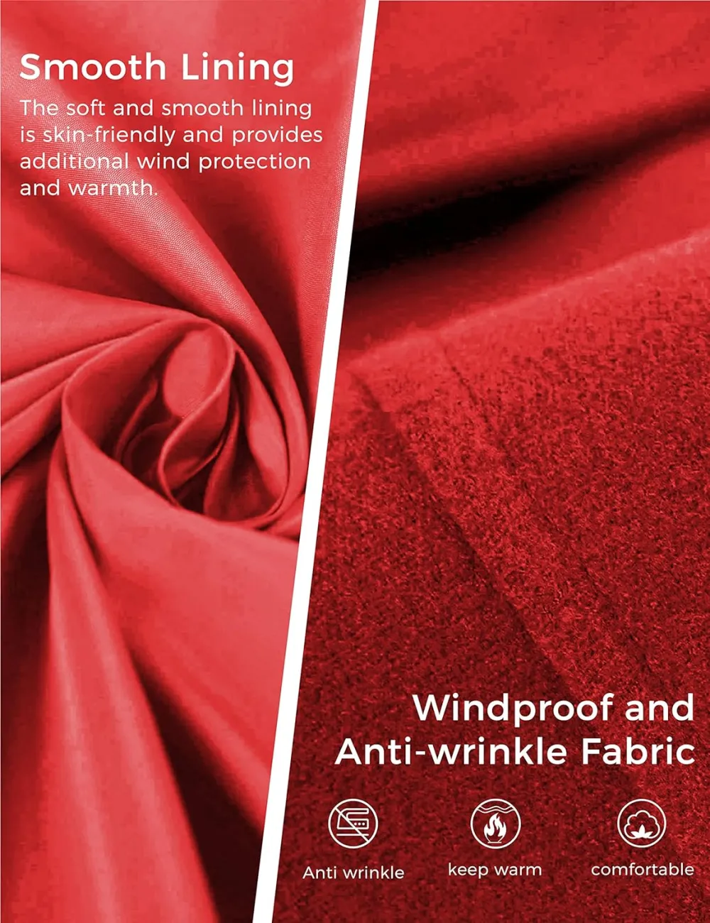 Women's Double Breasted Pea Coat Winter Mid-Long Trench Coat with Belt