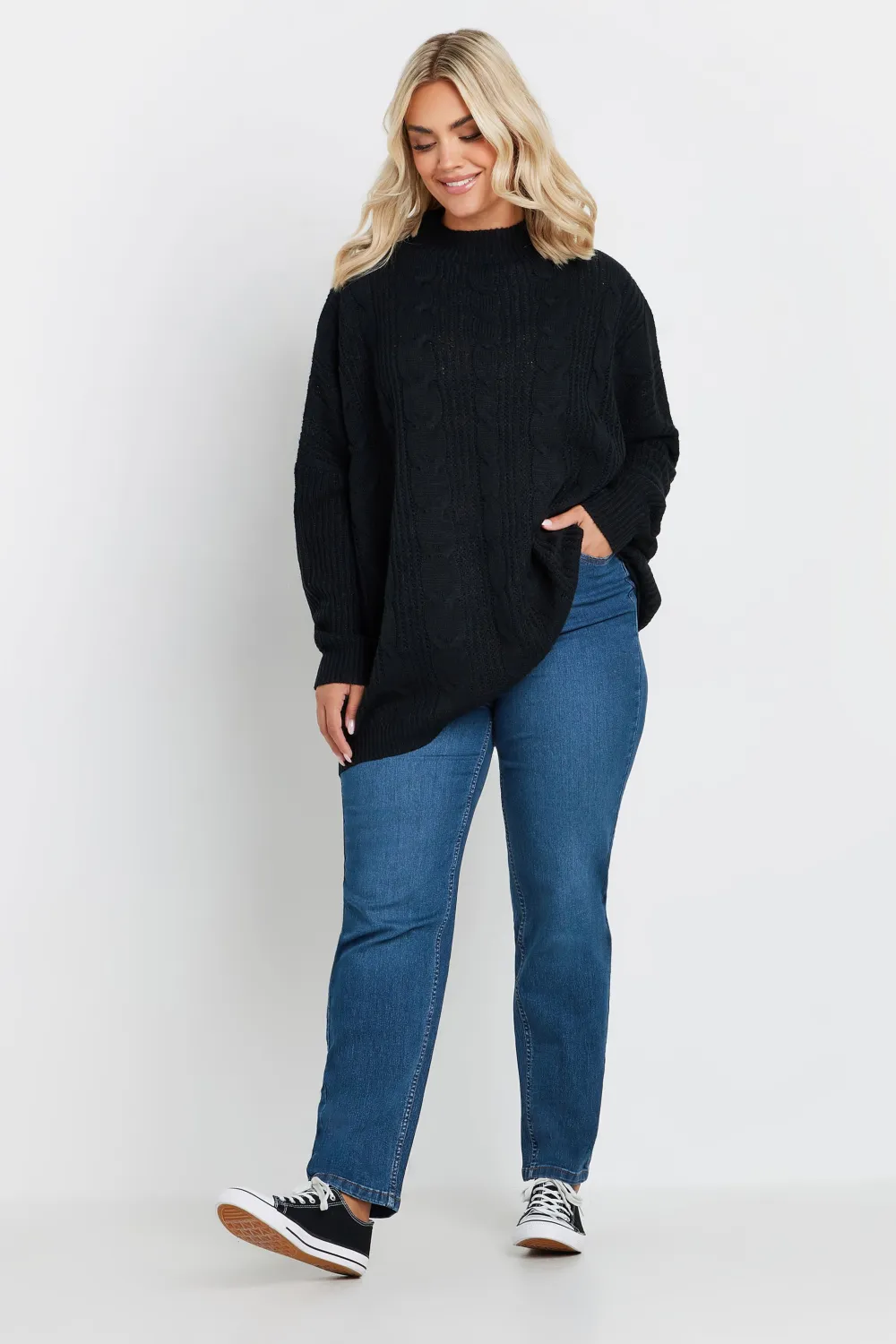 YOURS Curve Mid Blue Straight Leg RUBY Jeans