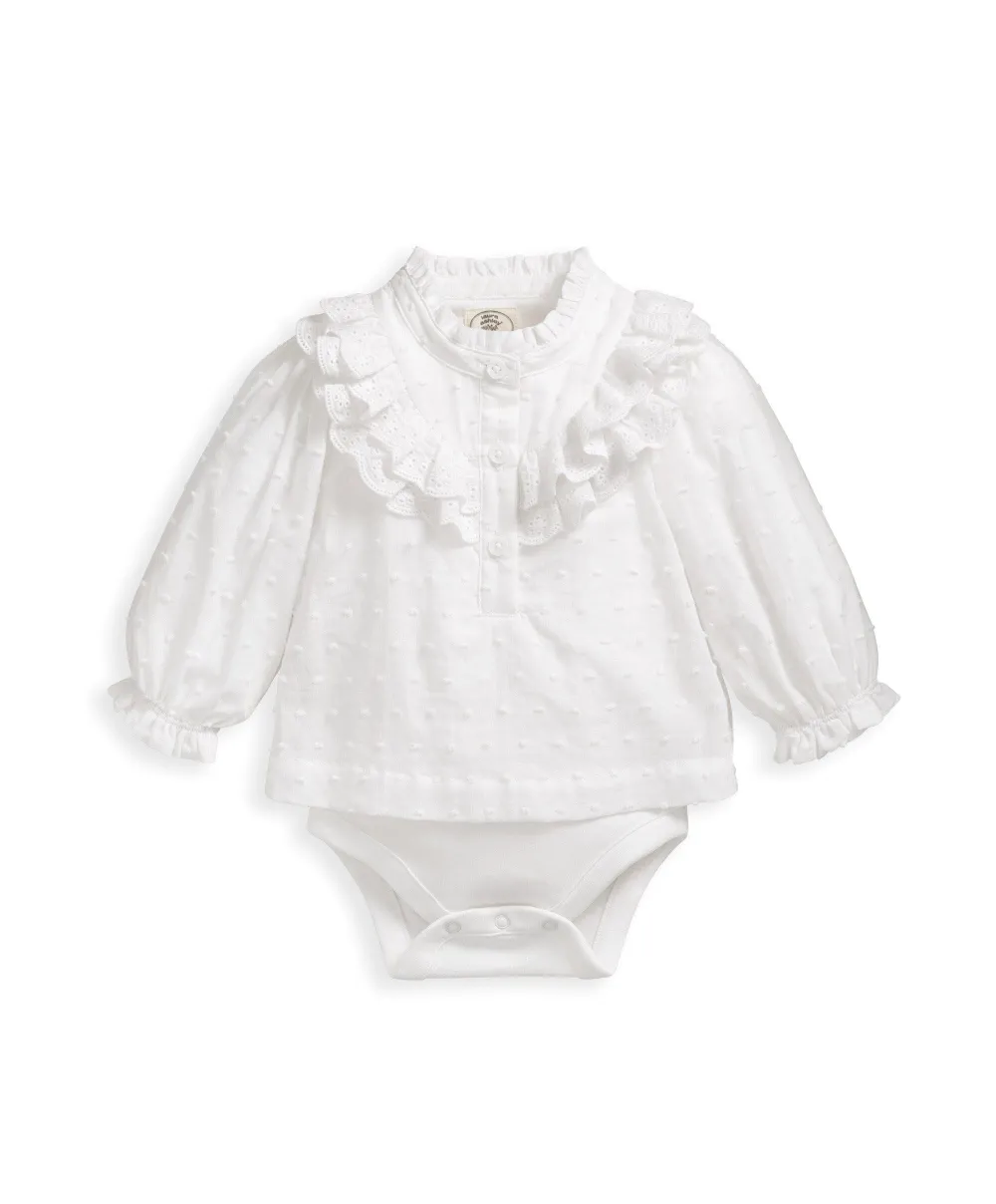 Laura Ashley Lace Frill Bodysuit