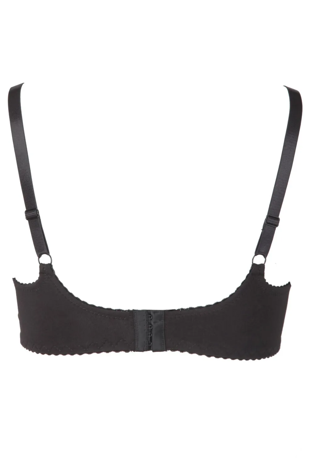 YOURS Black Stretch Lace Non-Padded Underwired Balcony Bra