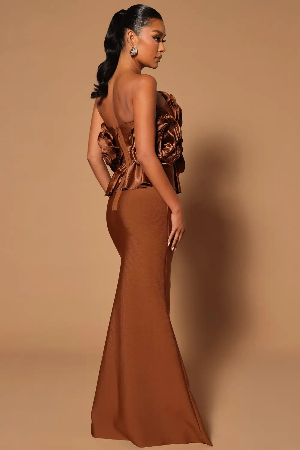 Reese Rose Maxi Dress - Mocha