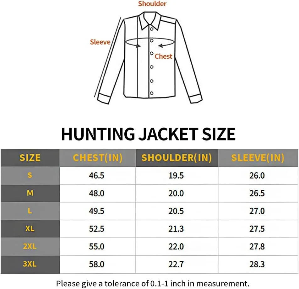 Hunting Jacket for Men Quiet Hunting Camouflage Clothing Hoodie Camo Coat Water-Repellent Windproof