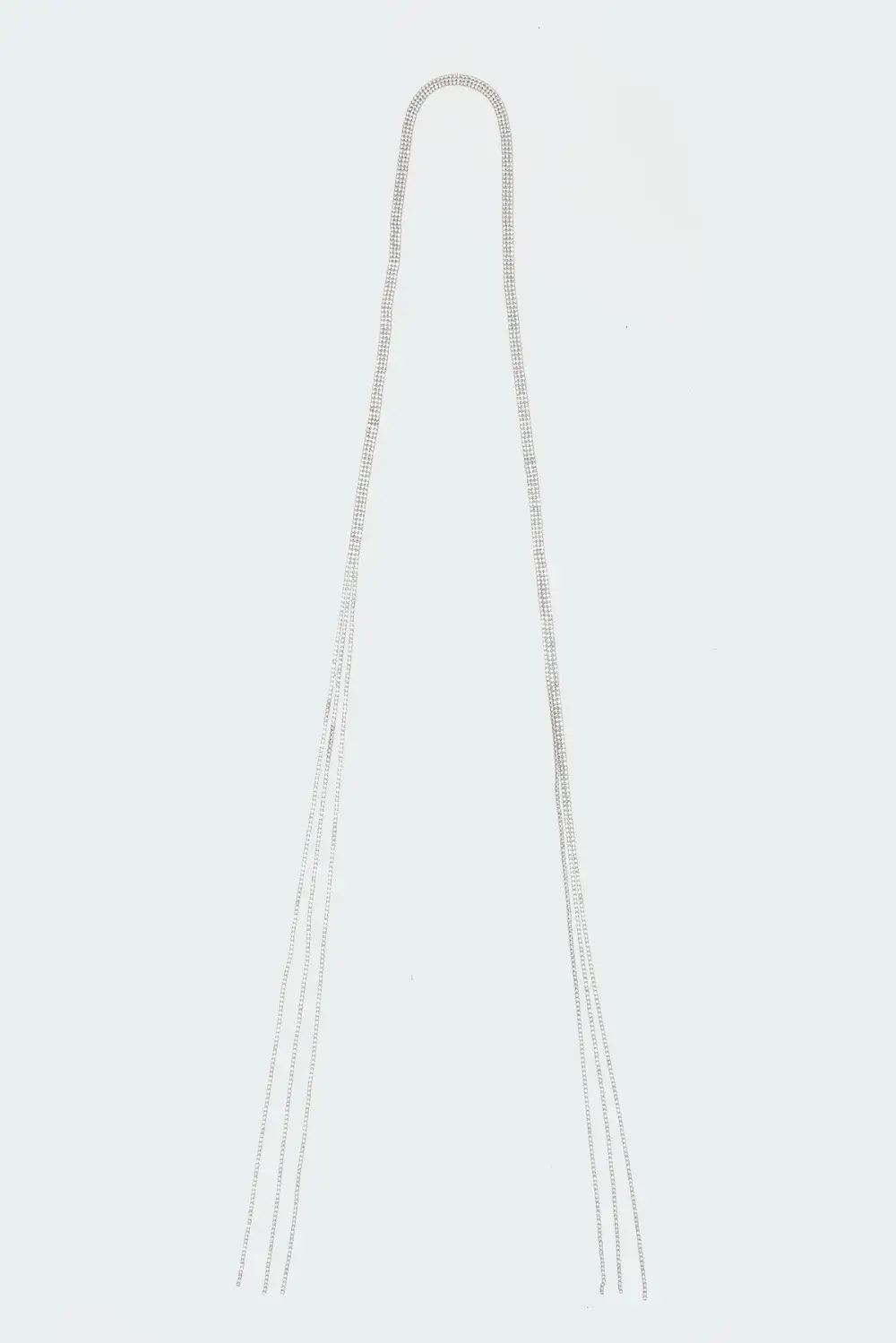 Glam Girl Rhinestone Scarf Necklace